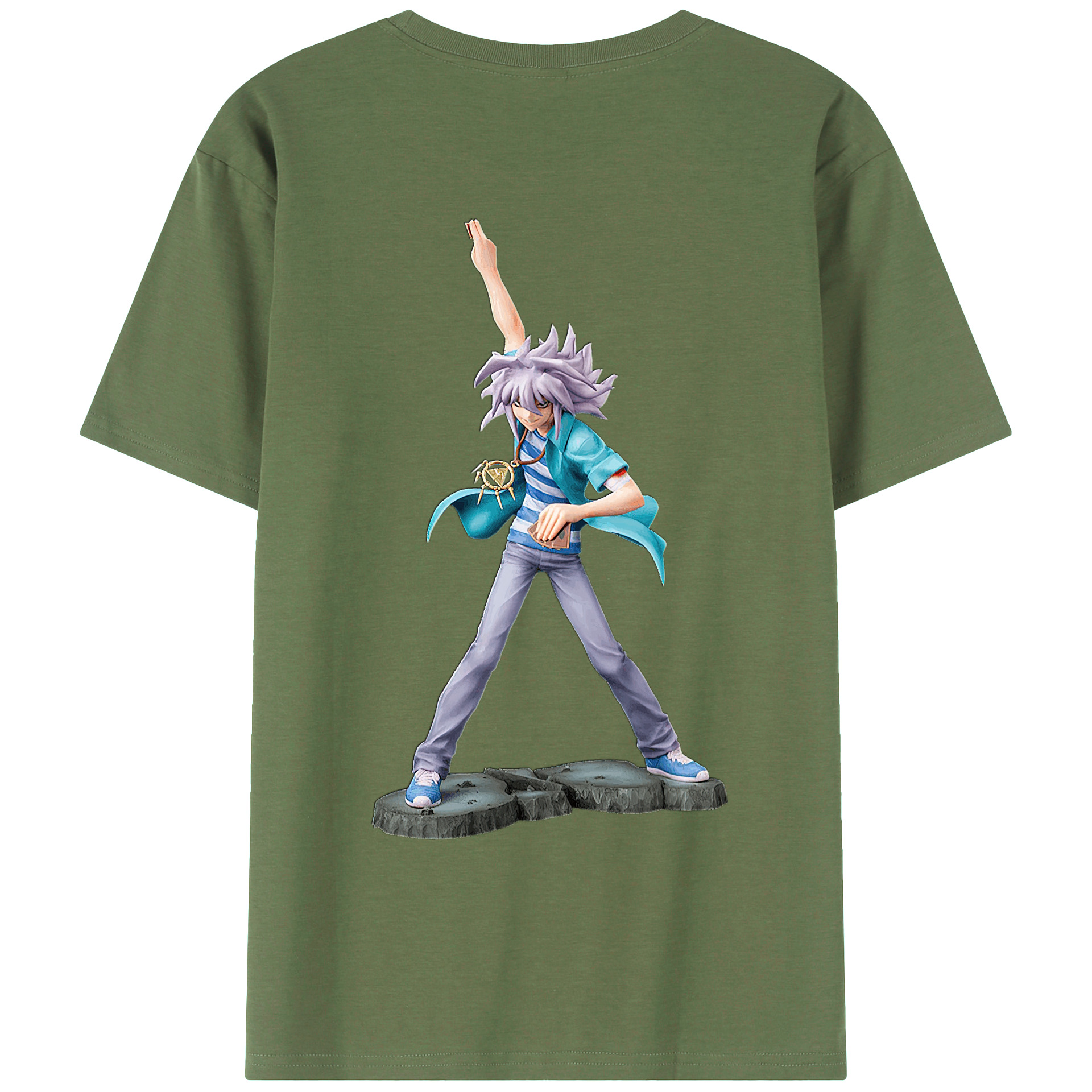 （画像用） 遊☆戯☆王 Yu-Gi-Oh! 綿100％ メンズ半袖Tシャツ（バックプリント） 通気性